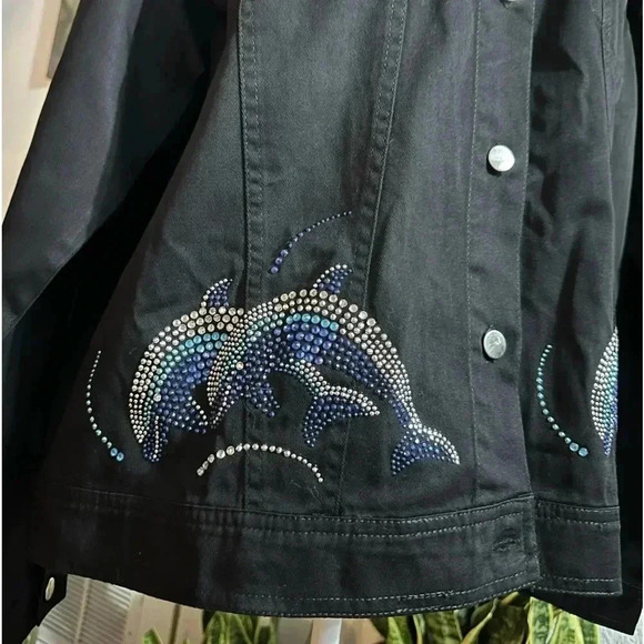 Las Olas black dolphin light jacket size XL - Picture 7 of 11